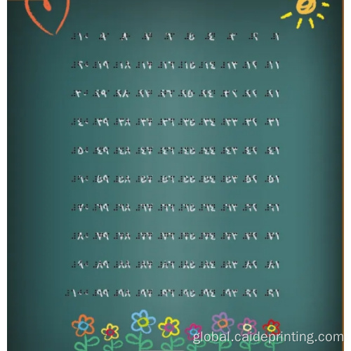 3 Plasticized Paper Posters with Braille Letter